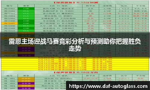 雷恩主场迎战马赛竞彩分析与预测助你把握胜负走势